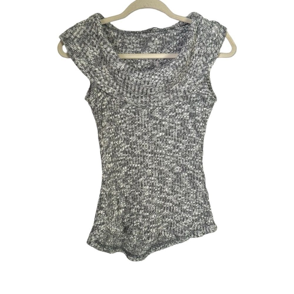 Threads 4 Thought Women Size XS Gray Sleeveless Knit Sweater Cowl Neck Top